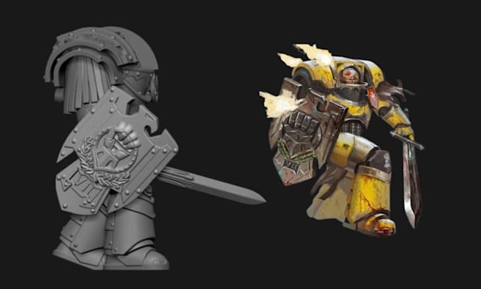 Gig Preview - Sculpt 3d miniature, 3d warhammer, 40k 3d figurine, tabletop, dnd for 3d print