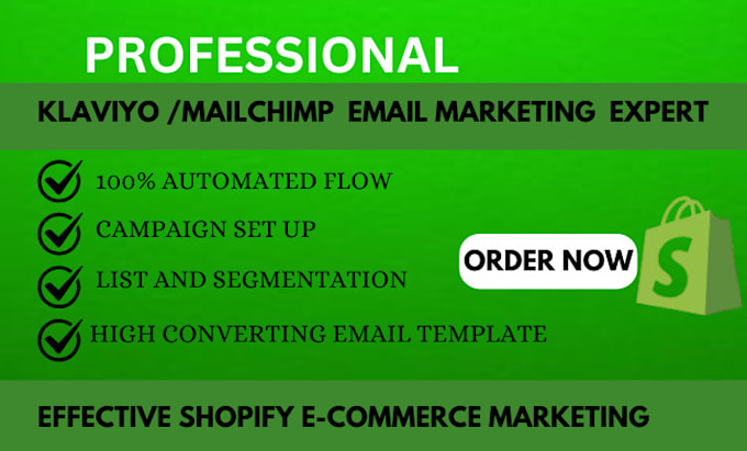 Gig Preview - Set up klaviyo email marketing flows and campaign for your ecommerce store