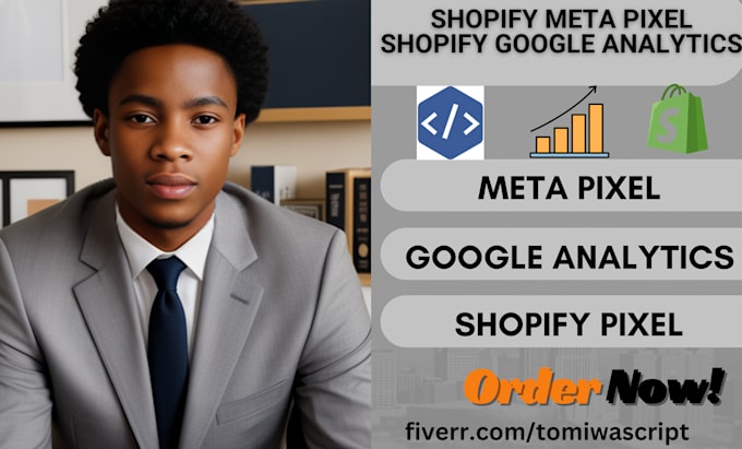 Gig Preview - Setup shopify google analytics 4 shopify meta pixel shopify conversion tracking