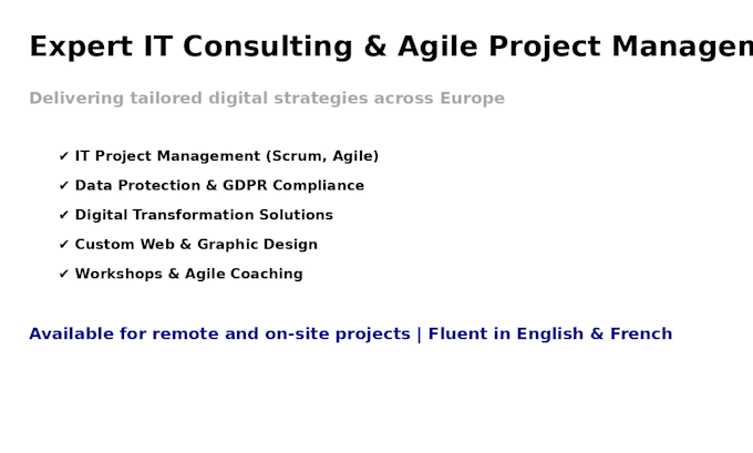 Bestseller - provide expert IT consulting and agile project management solutions