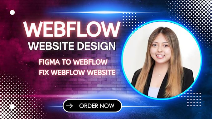 Gig Preview - Design, develop webflow website, figma to webflow website, webflow website