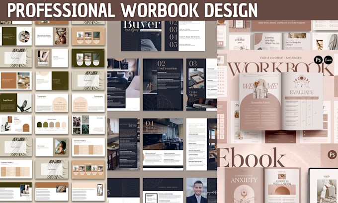 Gig Preview - Design ebook, lead magnet, canva ebook workbook in canva, worksheet, brochure