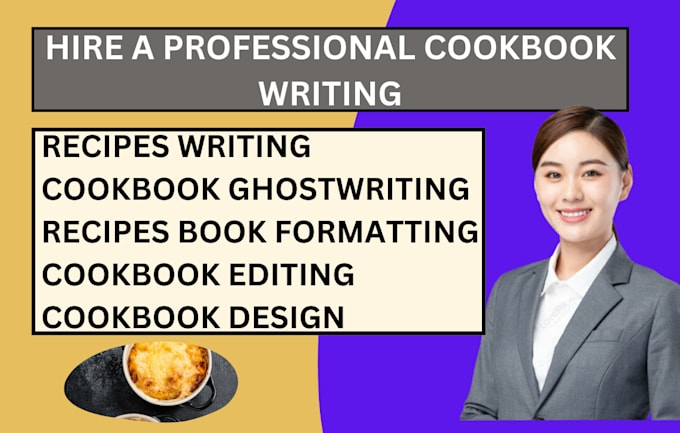 Gig Preview - Be your ghostwriter, cookbook and food recipe writer, paperback and formatting