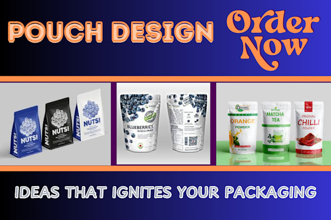 Gig Preview - Design custom pouch bags, cbd product labels, mylar bags, and coffee packaging