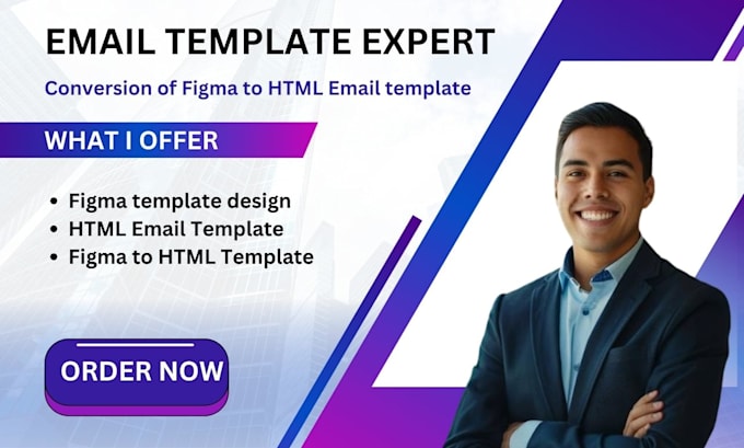 Gig Preview - Design and convert stunning figma email template to HTML email template