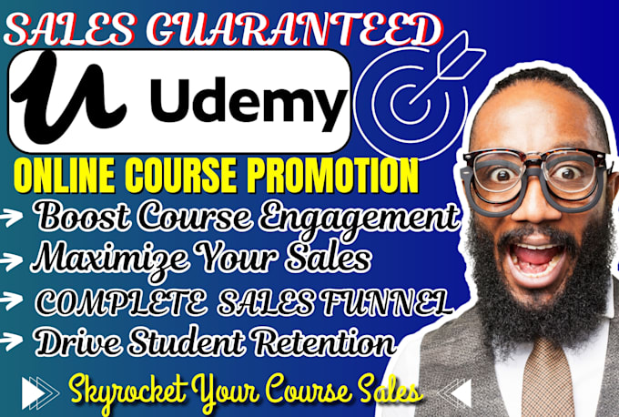 Gig Preview - Promote udemy course online course marketing elearning course to boost sales