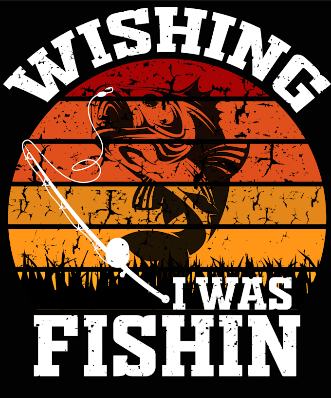 Gig Preview - Create fishing t shirt design