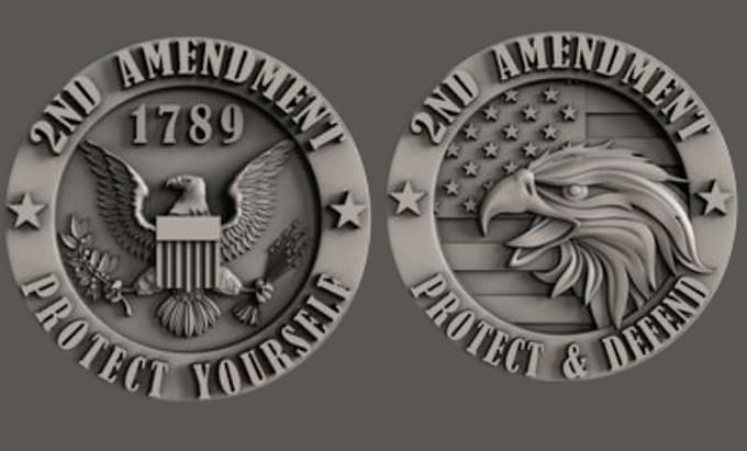 Gig Preview - Sculpt 3d cnc coin, cnc medallion model, cnc nftc coin model for 3d printing