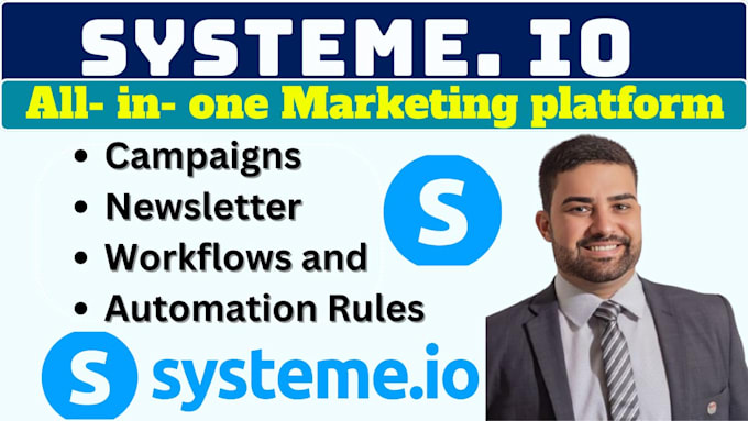 Gig Preview - Setup email marketing with targeted campaign, newsletter, workflow in systeme io