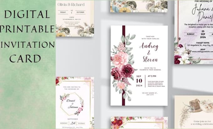 Bestseller - design elegant wedding stationery, christmas card, design anything in canva