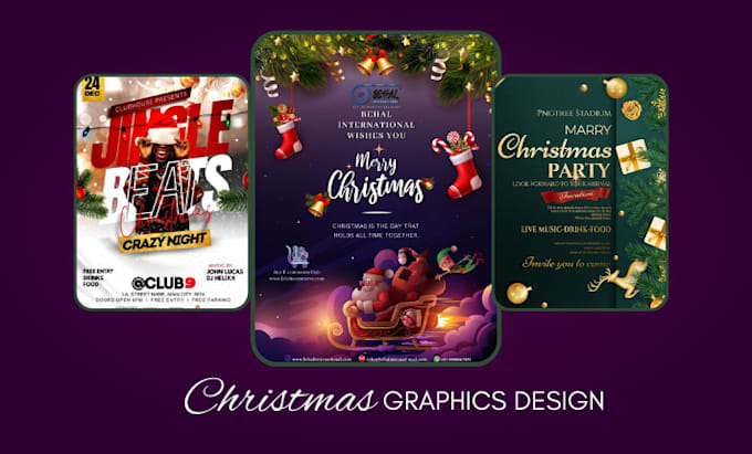 Gig Preview - Christmas flyer event flyer party flyer new year flyer design christmas card