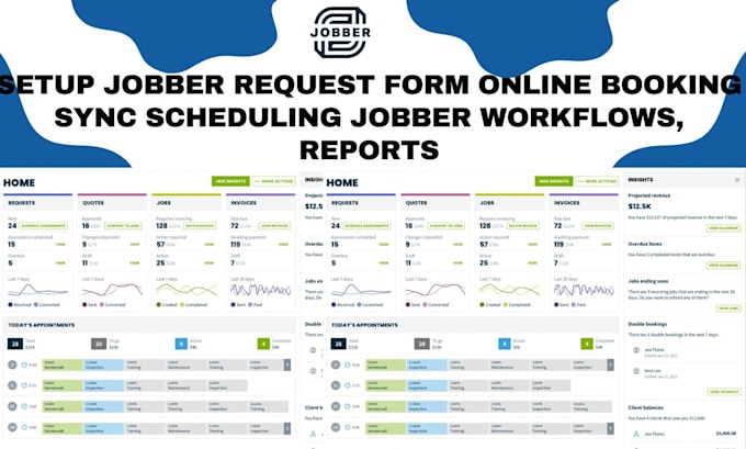 Gig Preview - Setup jobber request form online booking sync scheduling jobber workflow, report