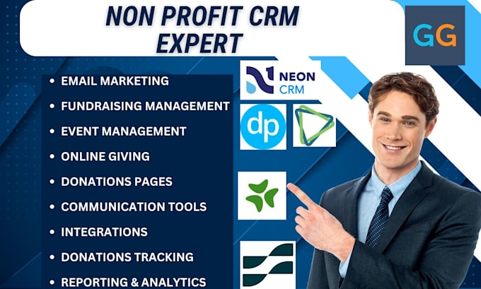 Gig Preview - Nonprofit crm bloomerang donorperfect sumac crm civicrm givegab neon crm