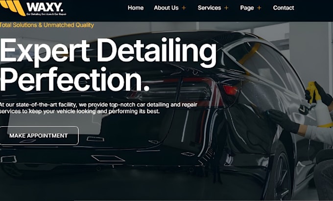 Gig Preview - Car detailing auto detailing car wash website car detailing website