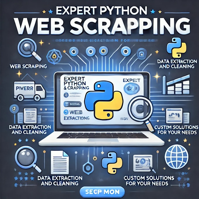 Gig Preview - Do python web scraping, data mining and lead generation