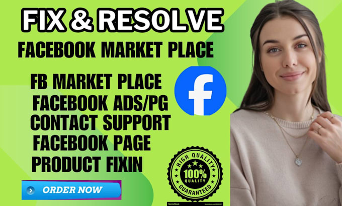 Gig Preview - Resolve and fix facebook marketplace issue, fix  meta ads manager issue