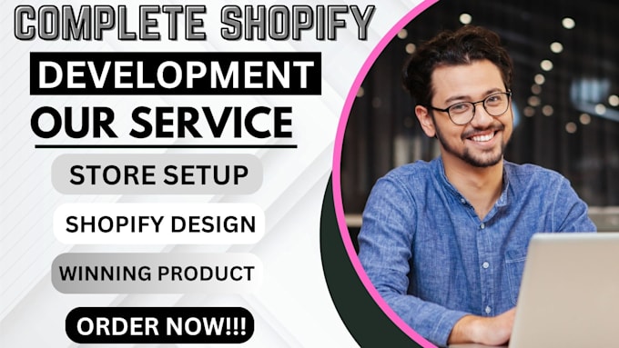 Gig Preview - Create, design, redesign, shopify dropshiping store, shopify ecommerce website