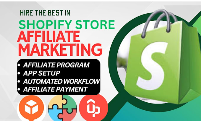 Gig Preview - Setup shopify affiliate marketing with goaffpro uppromote aftership app