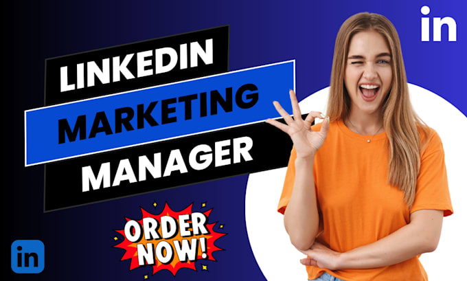 Gig Preview - Be your linkedin marketing manager create content post carousel business page