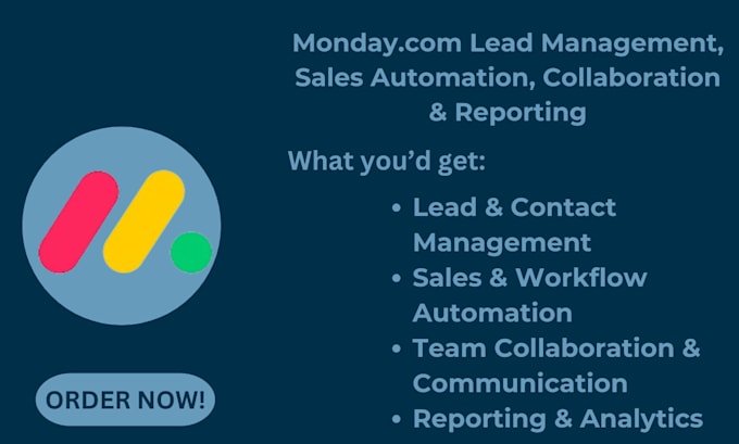 Gig Preview - Monday crm workflow automation, data  automation, task and email automation