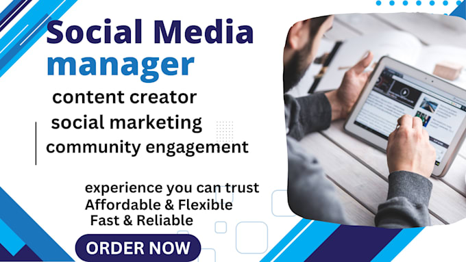 Gig Preview - Be your social medial marketing manager and content creator