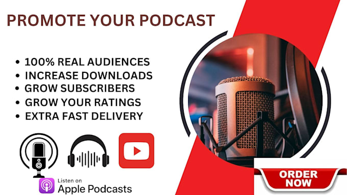 Gig Preview - Do expert podcast promotion to boost your visibility and increase fanbase