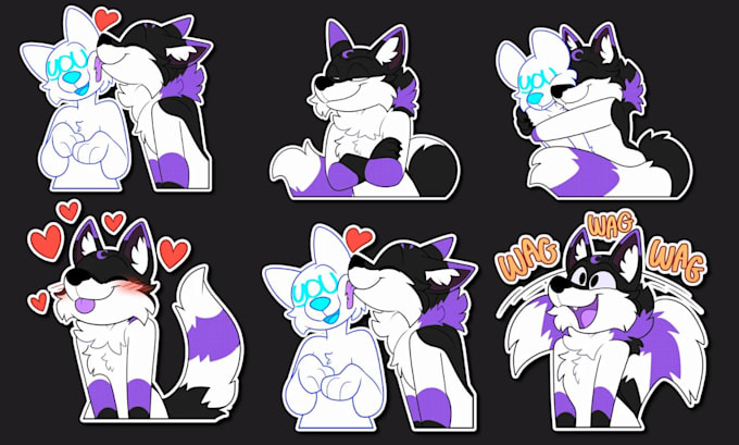 Bestseller - draw furry telegram stickers animated stickers crypto sticker furry sticker pack