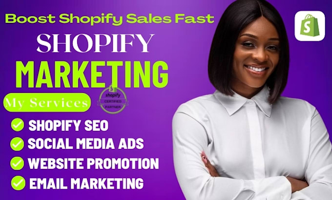 Gig Preview - Complete shopify marketing, social media management, to boost sales