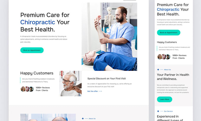 Bestseller - design an attractive chiropractor website chiropractor booking system