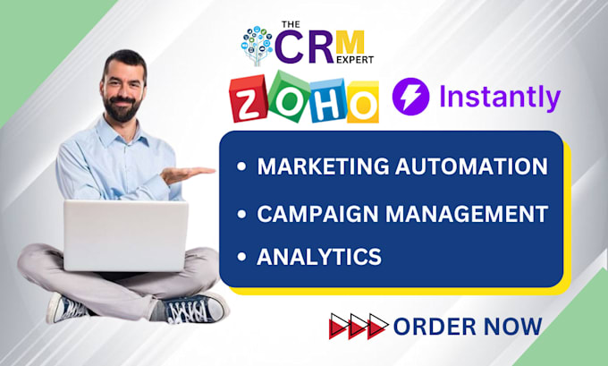 Gig Preview - Set up instantly ai cold email outreach email warmup zoho CRM zoho campaign