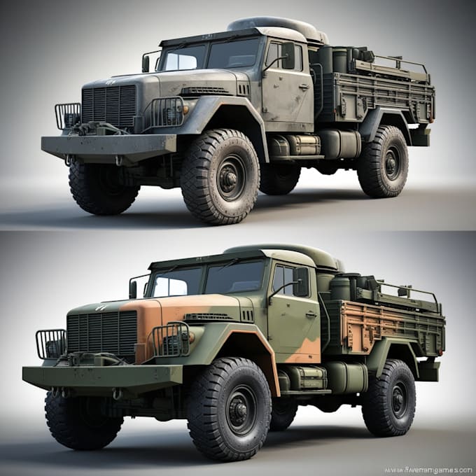 Gig Preview - Make 3d automotive 3d military vehicle 3d car modeling realistic rendering fivem