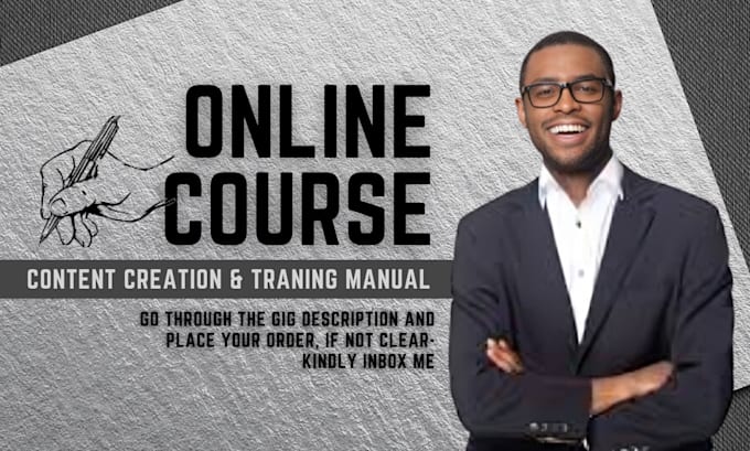 Gig Preview - Write online course creation, credit repair online course, tax training manual