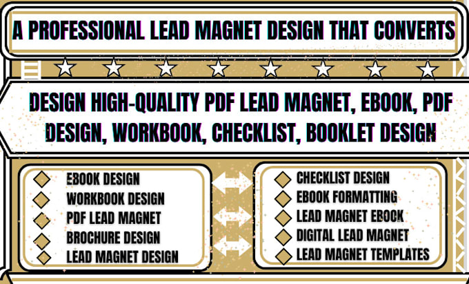 Gig Preview - Design high quality PDF lead magnet, ebook, workbook, and checklist