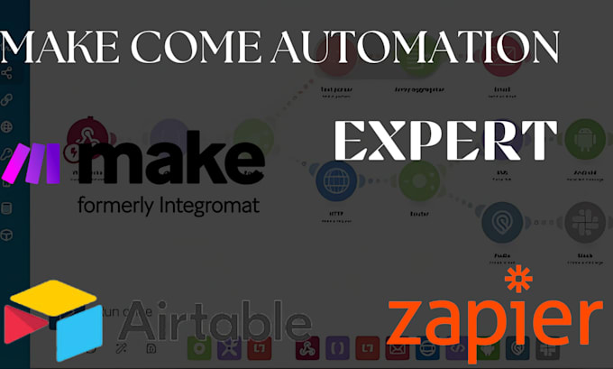 Gig Preview - Setup airtable automation, make com automation, API, made com, zapier