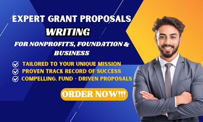 Gig Preview - Do grant proposal writing, grant research and grant application