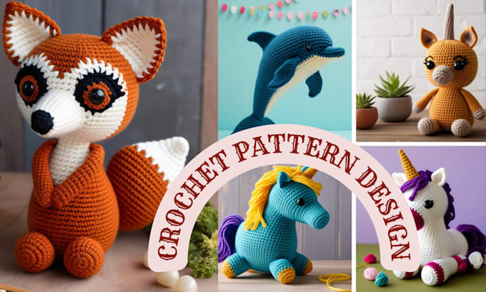 Gig Preview - Create unique amigurumi crochet pattern PDF step by step crochet pattern writing