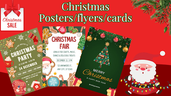 Gig Preview - Design christmas flyer, poster, event, party invitation