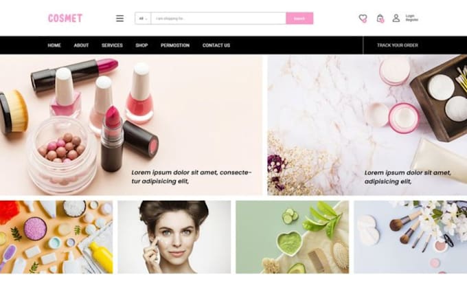 Gig Preview - Build cosmetic shopify store spa store wix cosmetic website online makeup store