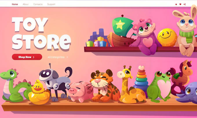 Gig Preview - Create kid toy and game shopify store design toy and game dropshipping store