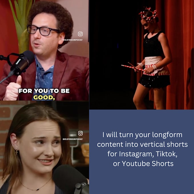 Gig Preview - Turn your longform content into multiple vertical videos