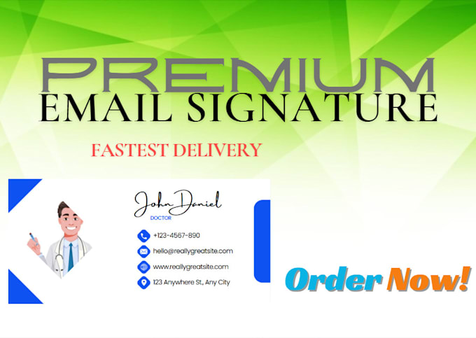 Gig Preview - Make HTML email signature for your business gmail, outlook, and apple