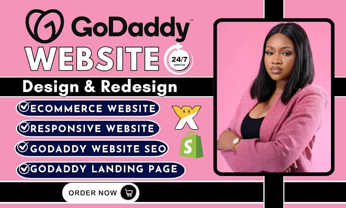 Gig Preview - Do godaddy website design godaddy website redesign develop website