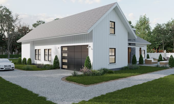 Gig Preview - Create a 3d exterior rendering of your house