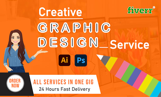 Bestseller - be your professional graphic designer for any design project