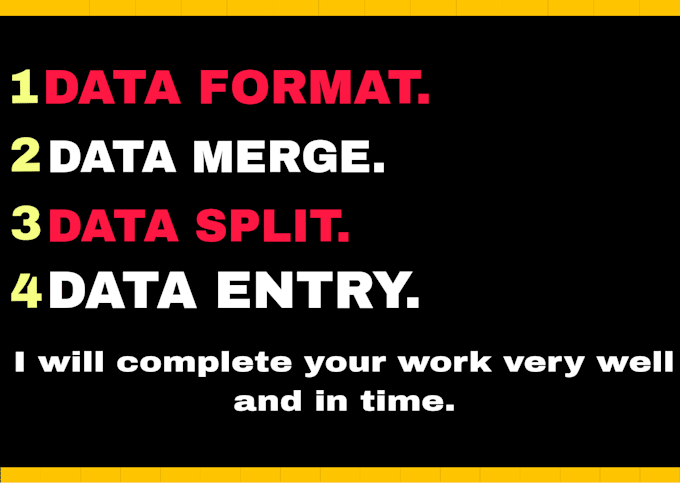 Gig Preview - Expert in data cleaning, format and merge excel data