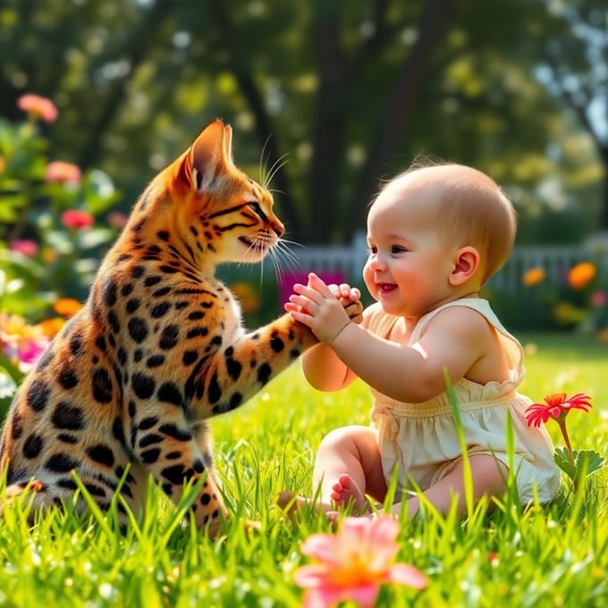 Bestseller - savannah playing with a baby