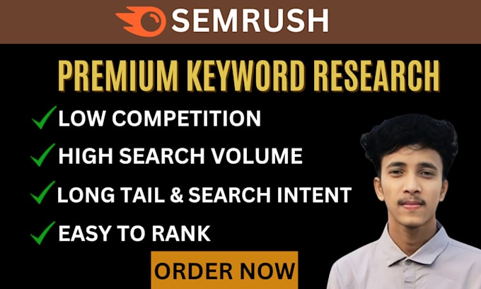 Gig Preview - Give you long tail keywords with semrush research for website