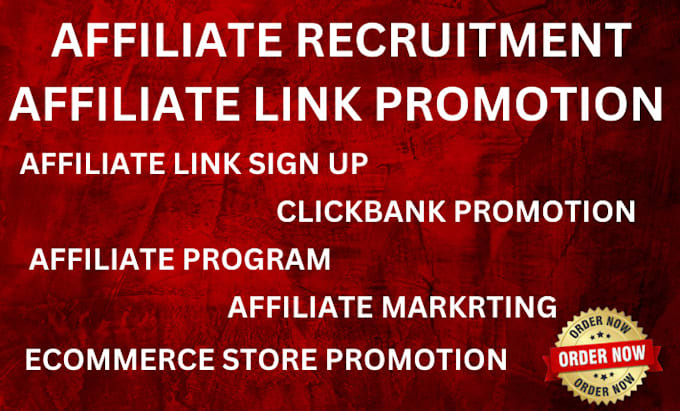 Gig Preview - Do affiliate recruitment affiliate program promotion affiliate link sign up