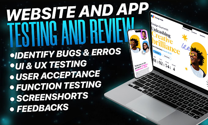 Gig Preview - Test and review your website or app UI UX and give feedback