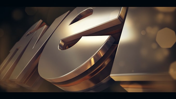 Gig Preview - Create golden 4k 3d logo animation youtube intro and outro